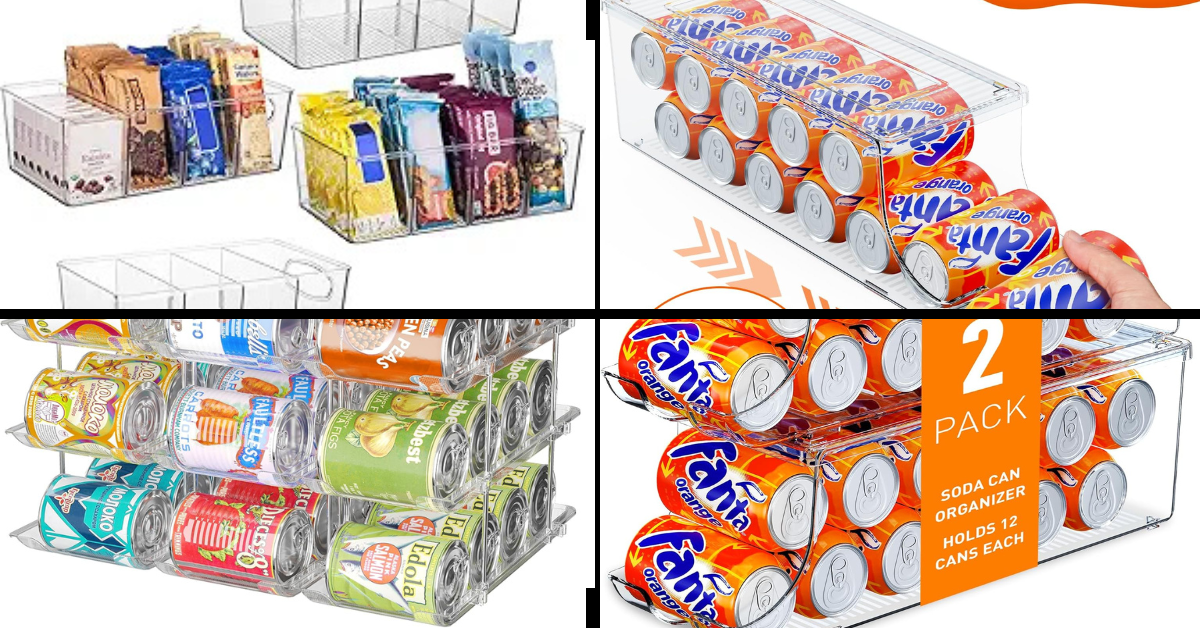 Pop can organizer for fridge