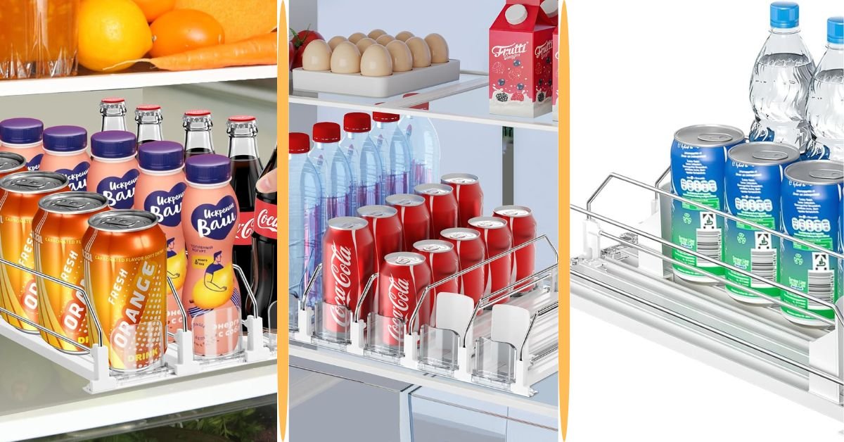self pushing drink organizer for fridge costco