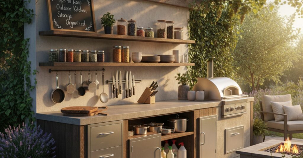 Tips to Keep Your Outdoor Kitchen Storage Organized