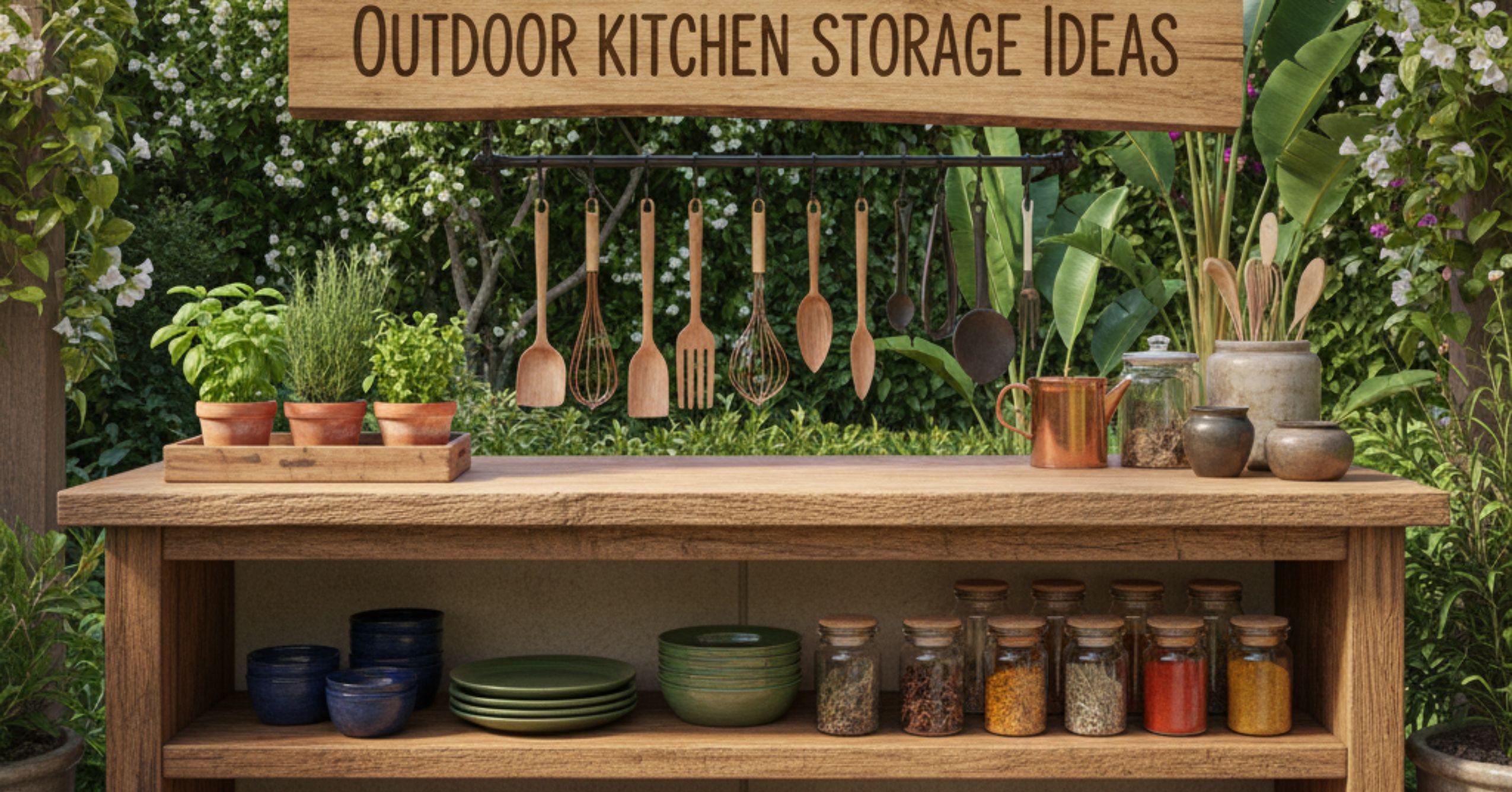 outdoor kitchen storage ideas
