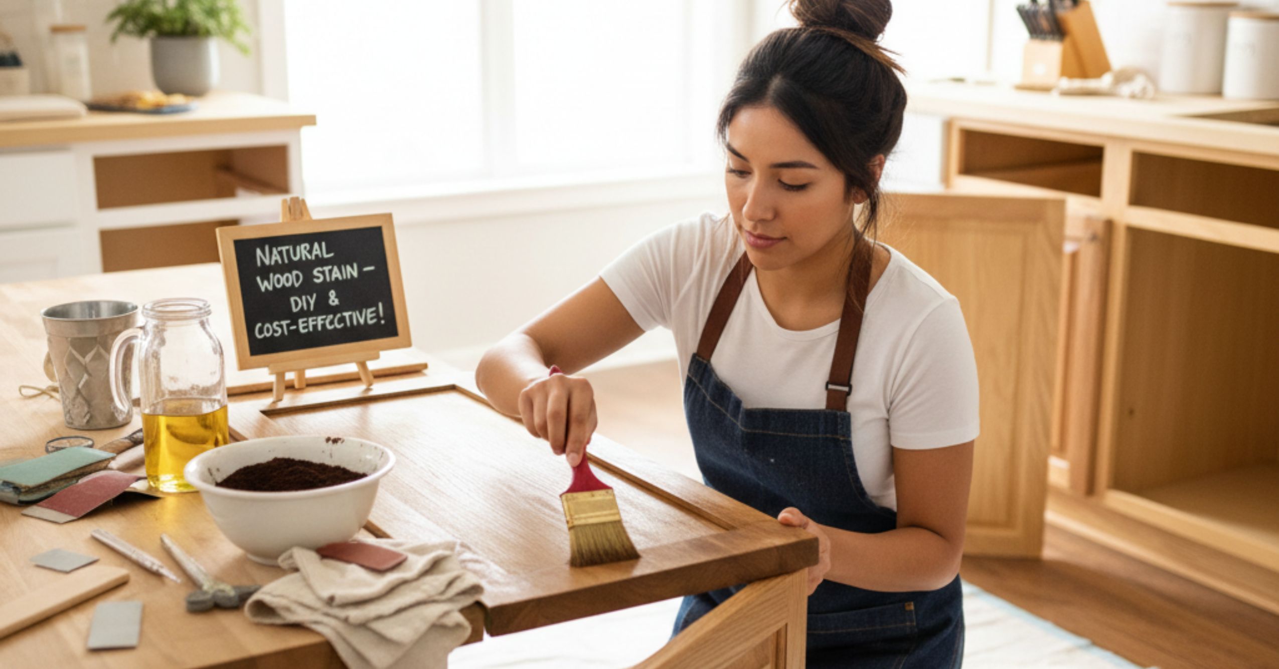 cost to restain kitchen cabinets