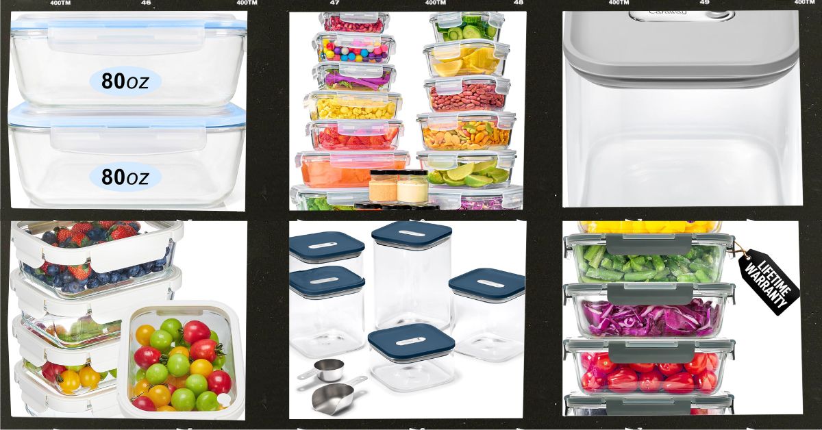 glass food storage containers with lids