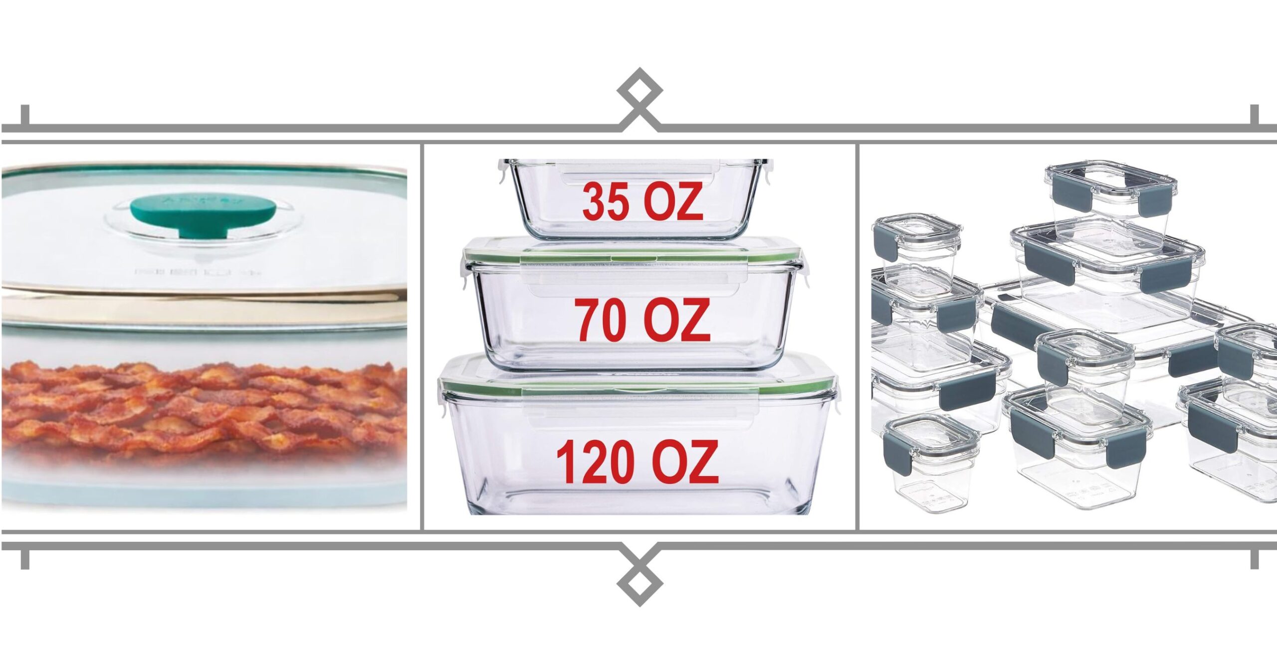 large glass storage containers with lids