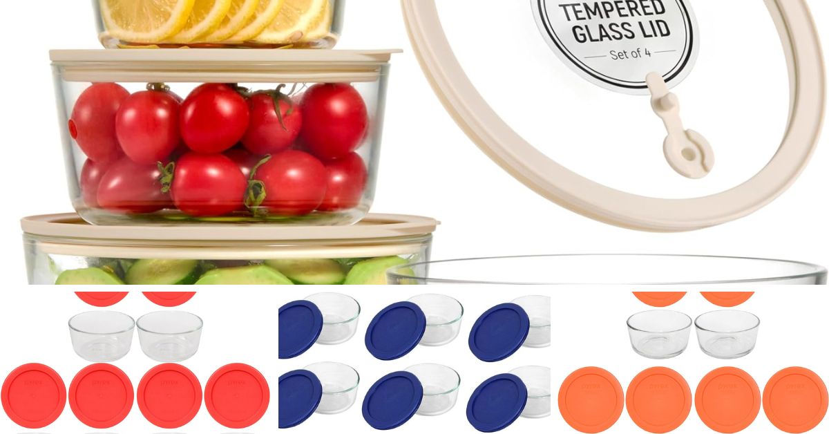 pyrex glass storage containers with lids