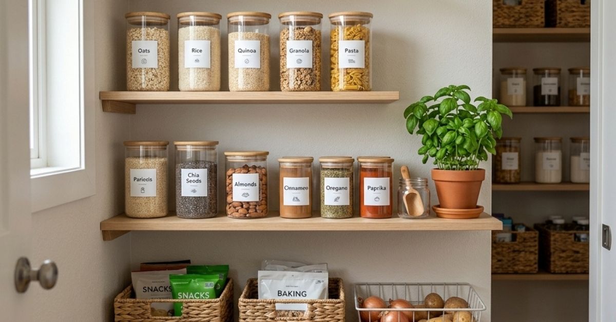 how to organize small pantry